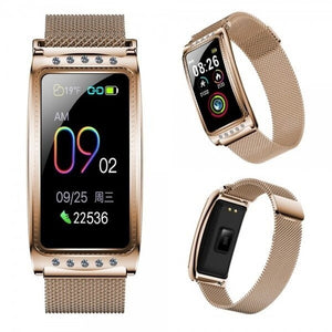Dámske smart hodinky Immax Crystal Fit, zlatá