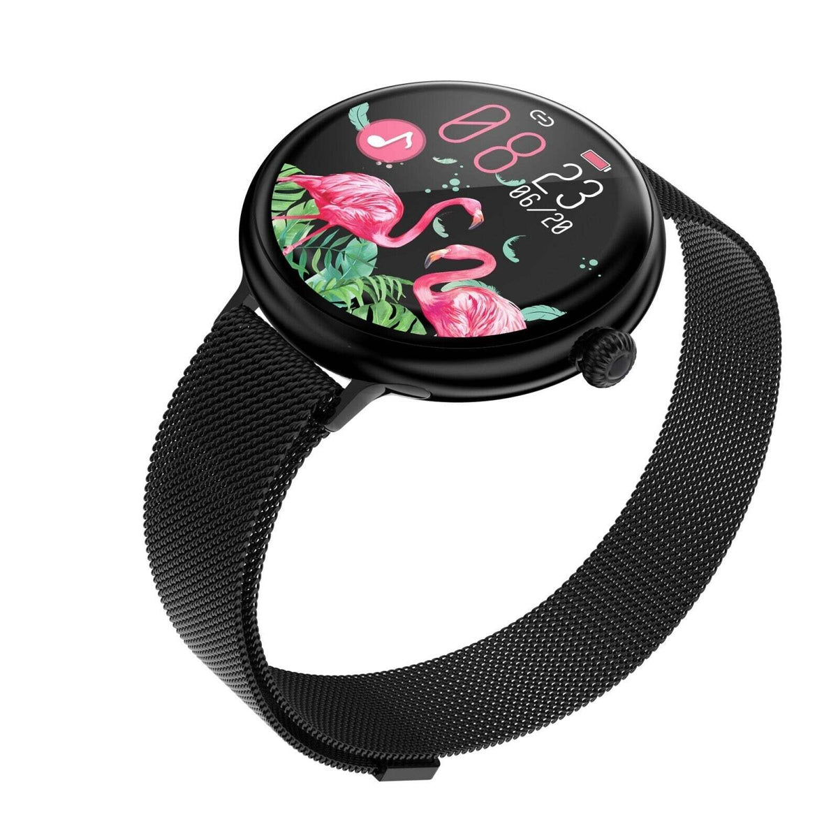 Dámske smart hodinky Immax Lady Music Fit, čierna
