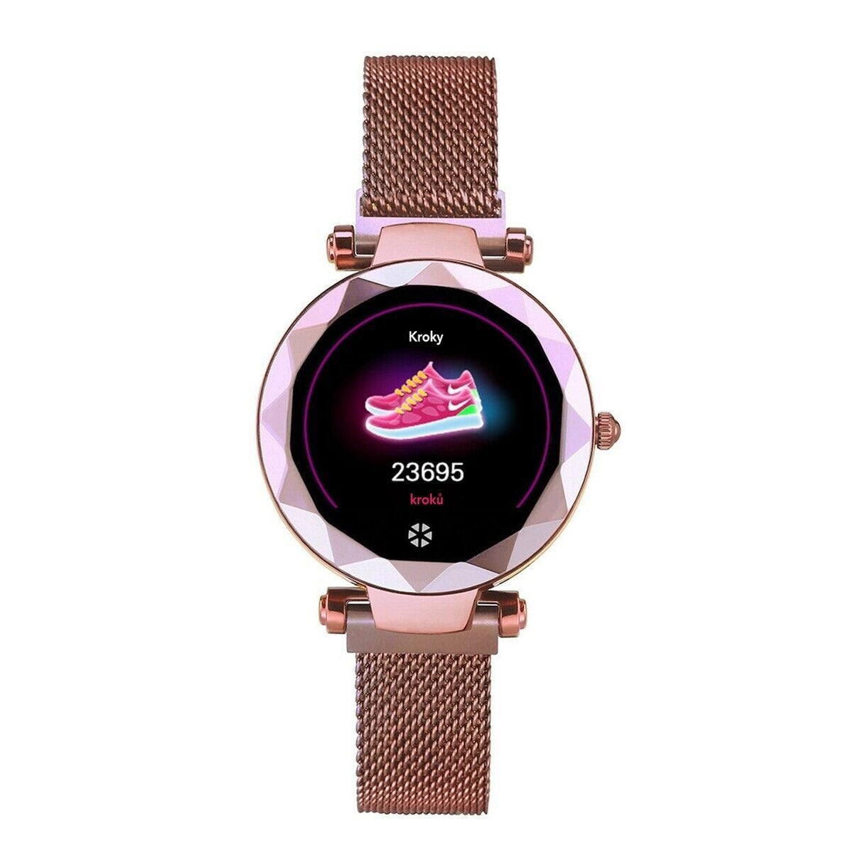 Dámske smart hodinky Immax SW12, mag. rem., ružová, POUŽITÝ