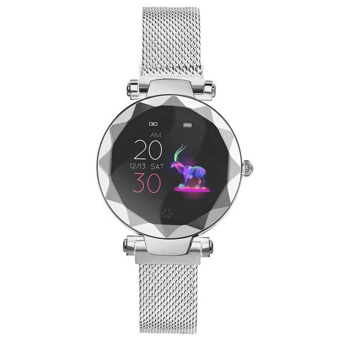 Dámske smart hodinky Immax SW12, mag. rem., strieborná, POUŽITÝ
