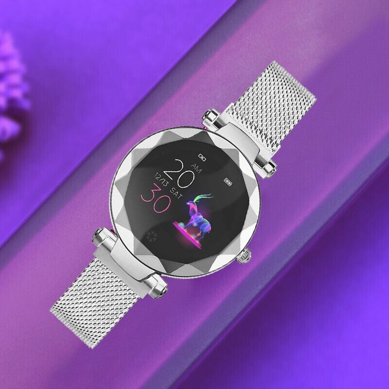 Dámske smart hodinky Immax SW12, mag. rem., strieborná, POUŽITÝ