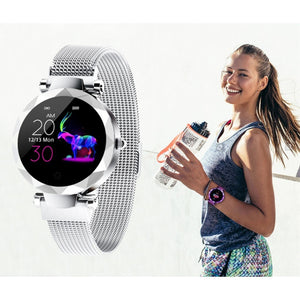 Dámske smart hodinky Immax SW12, magnetický remienok, strieborná