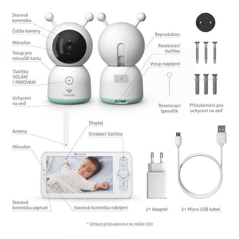 Digitálna video opatrovateľka TrueLife NannyCam R7 Dual Smart