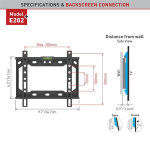 Držiak TV Barkan E202.B BARE202, max 39", 30 kg, fixný