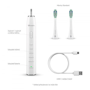 Elektrická zubná kefka TrueLife SB Clean30 White, sonická