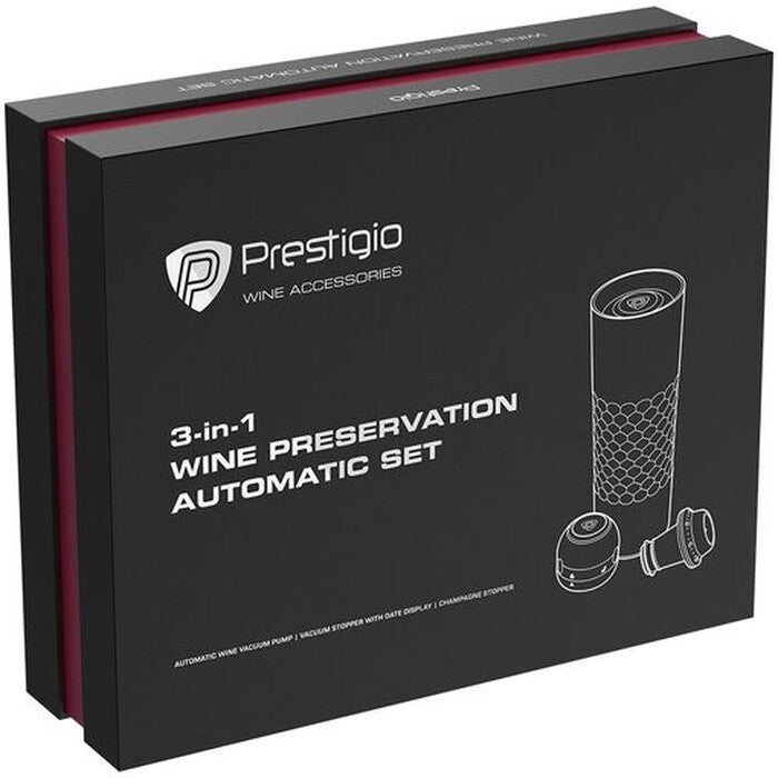 Elektrický set na uchovanie nedopitých fliaš vína Prestigio