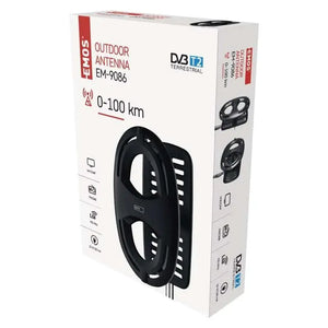 EMOS EM-9086 TV anténa 0-100 km aktívna vonkajšie POUŽITÉ, NEOPO
