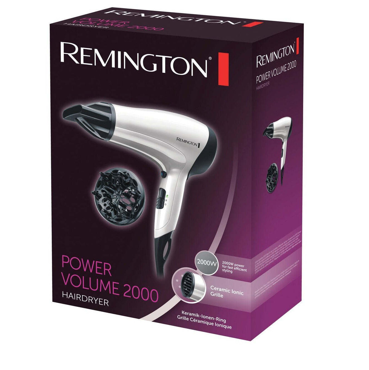 Fén Remington D3015 Power Volume Dryer, 2000W POUŽITÉ, NEOPOTREBOVANÝ TOVAR