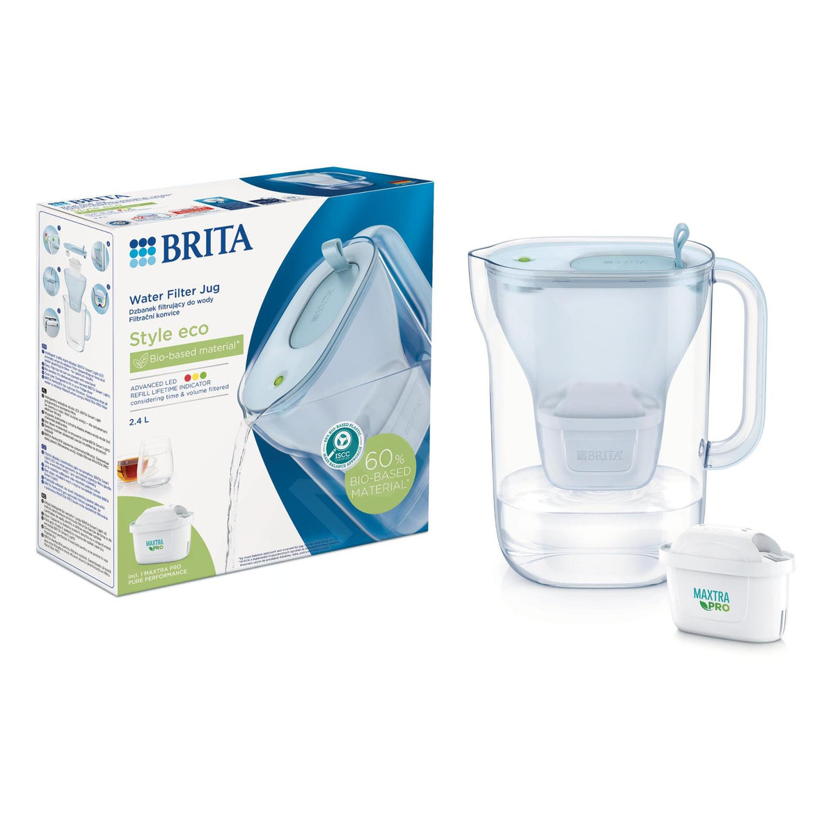 Filtračná kanvica Style Eco, 2,4 l,modrá
