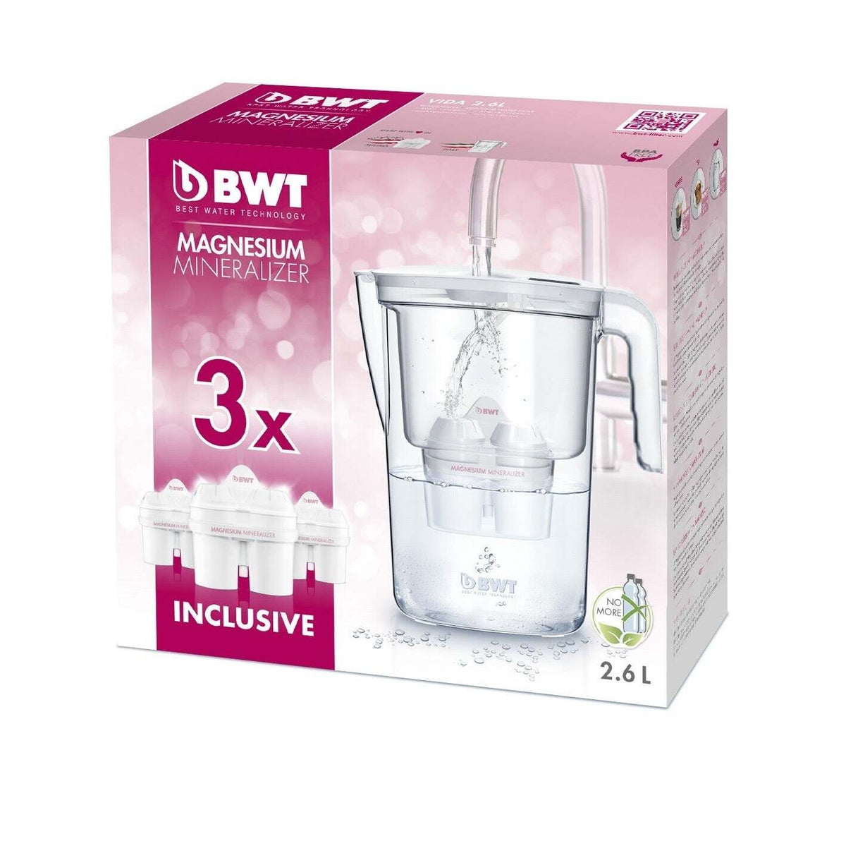 Filtračné kanvice BWT Vida 2.6 l + 3 filtre