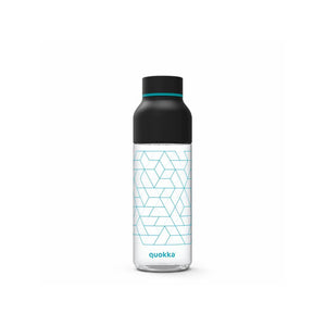 Fľaša z tritánu Quokka Ice Geo Black, 720ml, s remienkom