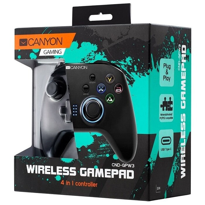 Gamepad Canyon CND-GPW3, pre NS, PS3, PC, android, bezdrôtový POU