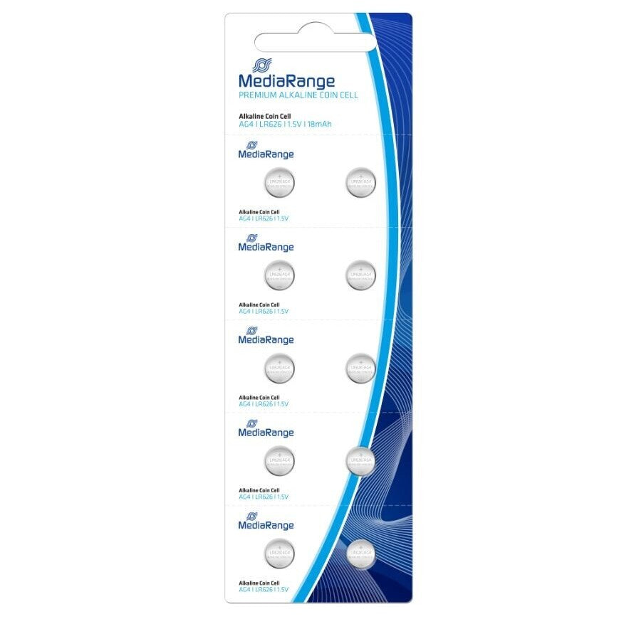 Gombíková batéria MediaRange Premium AG4, LR626, 1.5V, 10ks