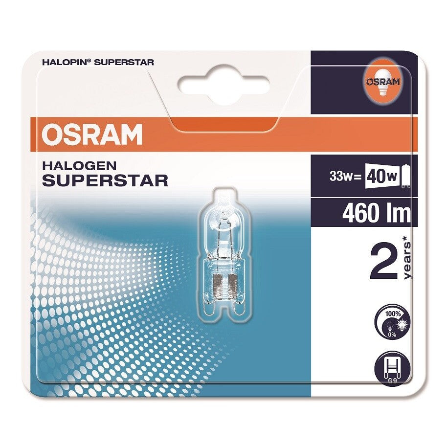 Halogénová žiarovka Osram ECO, G9, 33W, teplá biela