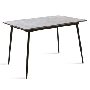 Jedálenský stôl Sharam rozkladací 120-160x76x80 cm (sivá, čierna) - II. akosť