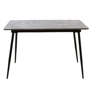Jedálenský stôl Sharam rozkladací 120-160x76x80 cm (sivá, čierna) - II. akosť