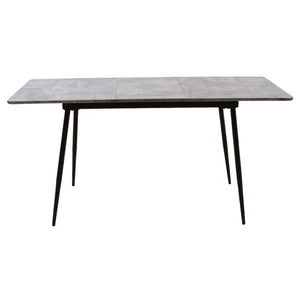 Jedálenský stôl Sharam rozkladací 120-160x76x80 cm (sivá, čierna) - II. akosť