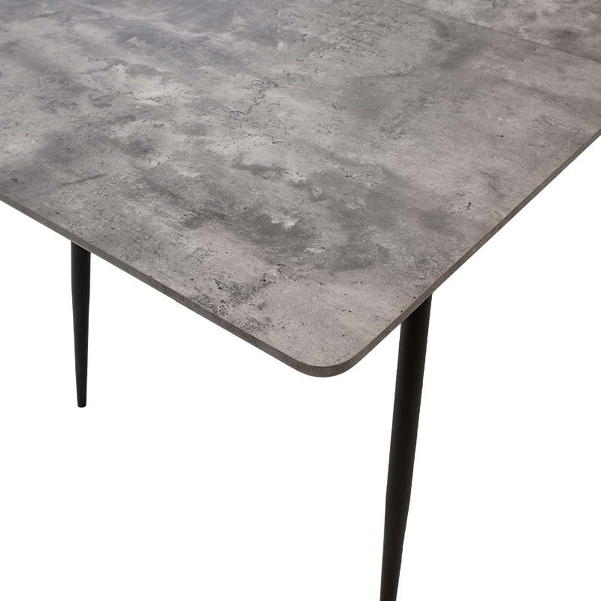 Jedálenský stôl Sharam rozkladací 120-160x76x80 cm (sivá, čierna) - II. akosť