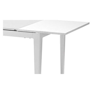 Jedálenský stôl Wind rozkladací 110x70x76 cm (biela, sklo)