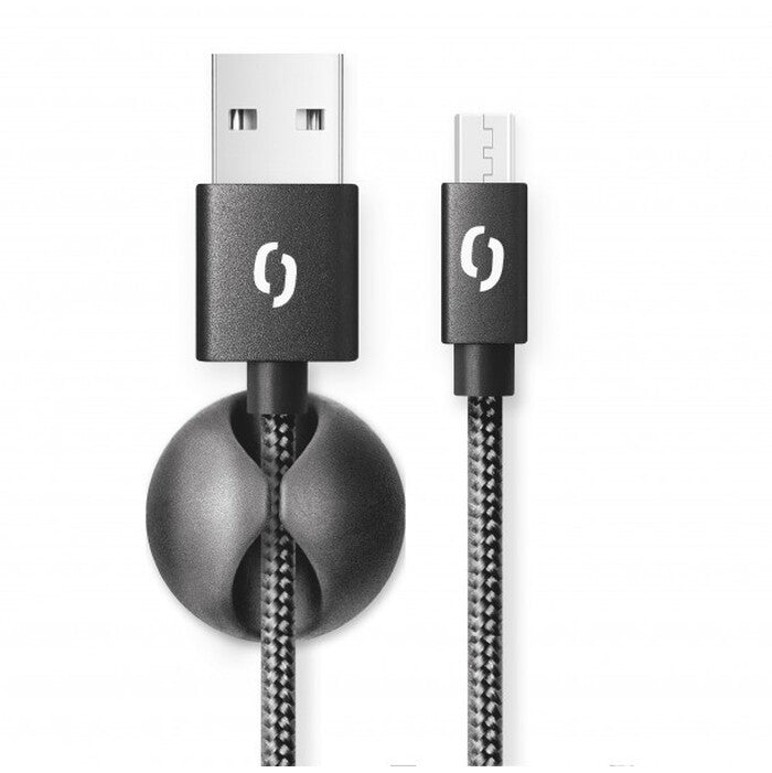 Kábel Aligator Premium 2A, microUSB 2m, čierna
