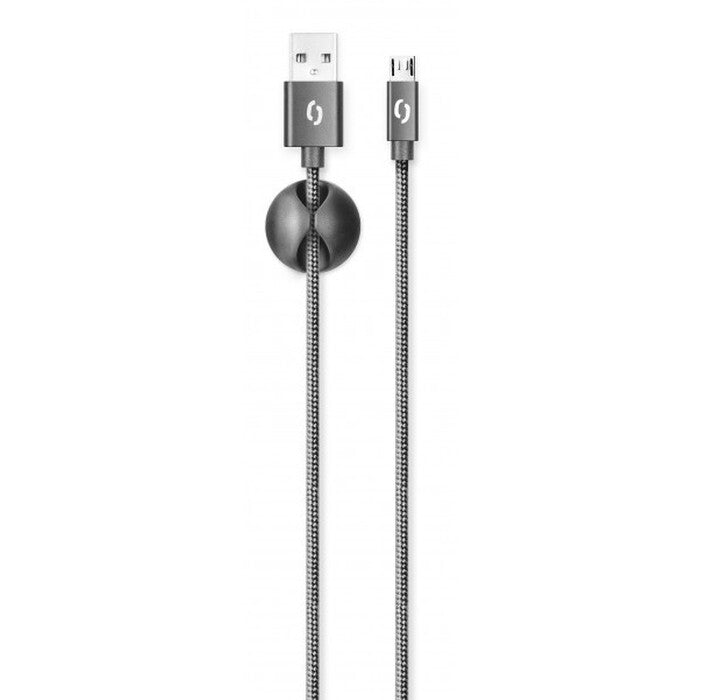 Kábel Aligator Premium 2A, microUSB 2m, čierna