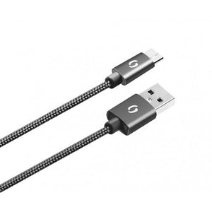 Kábel Aligator Premium 2A, microUSB 2m, čierna