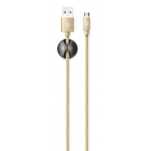 Kábel Aligator Premium Micro USB na USB 2A, zlatá