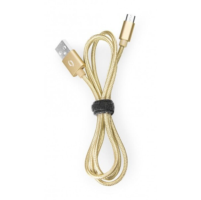 Kábel Aligator Premium Micro USB na USB 2A, zlatá