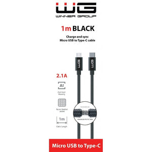 Kábel WG Micro USB, 1m, čierna