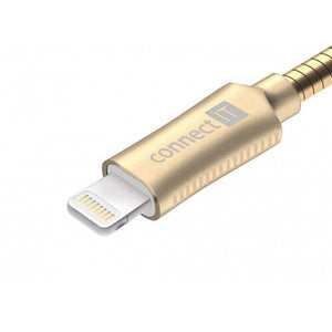 Kabel Wirez Steel Knight Lightning-USB, zlatá
