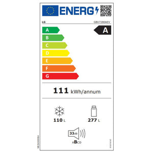 Kombinovaná chladnička s mrazničkou dole LG GBV7280AEV
