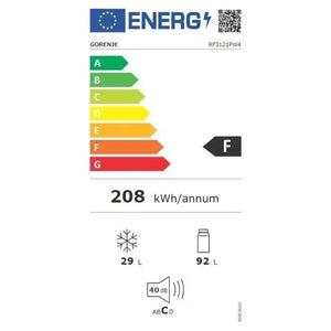 Kombinovaná chladnička s mrazničkou hore Gorenje RF3121PW4 POŠKO