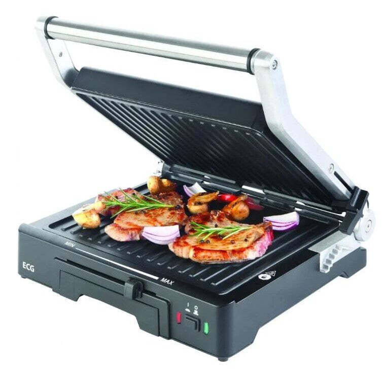 Kontaktný gril ECG Deluxe KG 300, 2000W POUŽITÉ, NEOPOTREBOVANÝ TOVAR