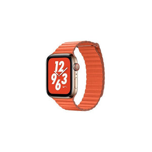 Kožený remienok na Apple watch 42/44/45 mm, Loop, oranžový