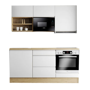 Kuchynská linka Aurelia 180 cm (biela matná, lakovaná)