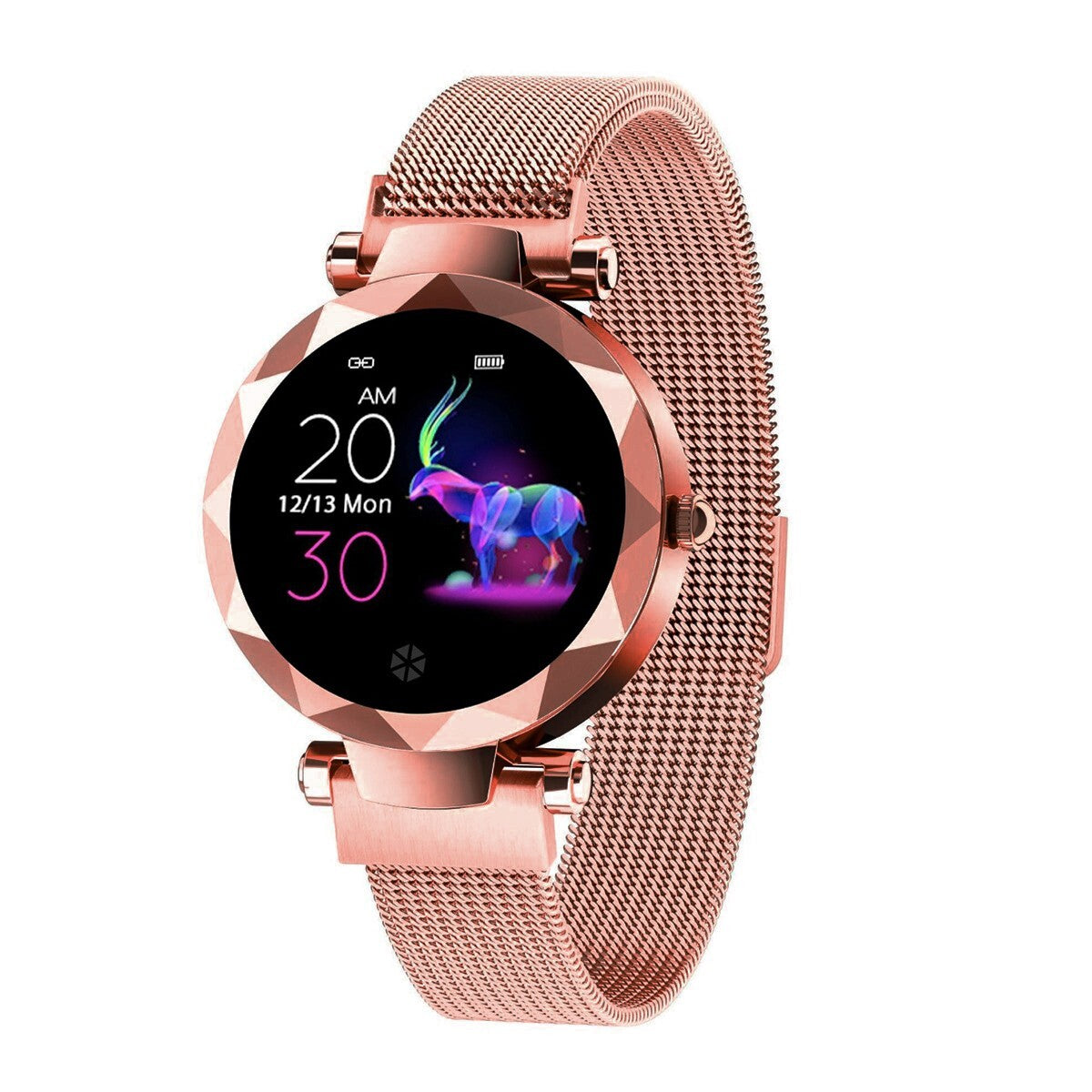 Dámske smart hodinky Immax SW12, mag. rem., ružová, POUŽITÝ