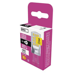 LED žiarovka Emos ZQ9545, G9, 4W, neutrálna biela