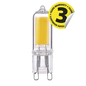 LED žiarovka Emos ZQ9521, G9, 2W, číra, neutrálna biela