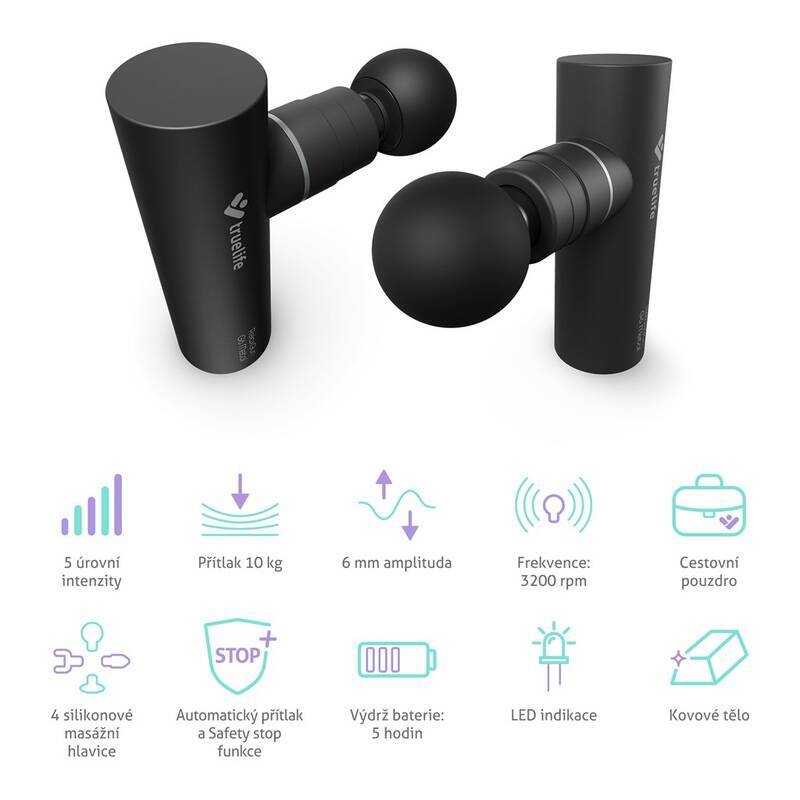 Masážna pištoľ TrueLife RelaxGun G6 Metal