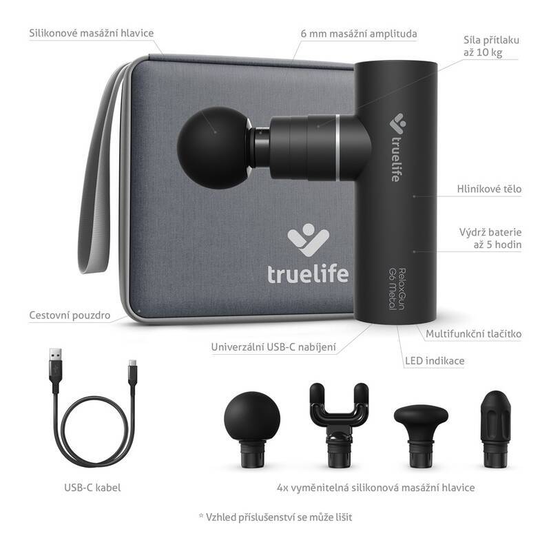 Masážna pištoľ TrueLife RelaxGun G6 Metal