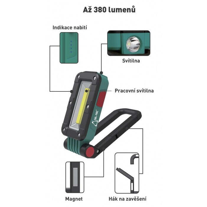 Multifunkčný pracovný svietidlo CEL-TEC WL380 Magnetic