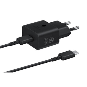 Nabíjačka Samsung 25W, čierna, USB-C + kábel 1m