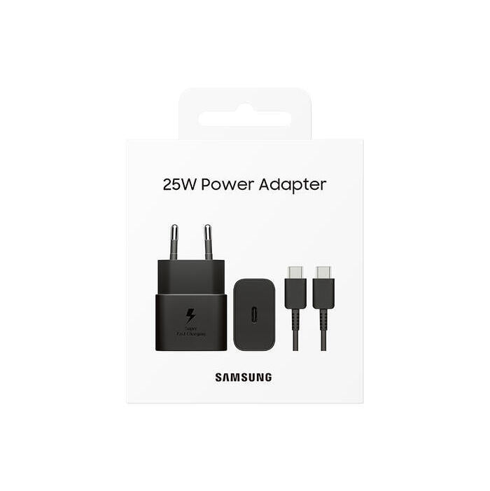 Nabíjačka Samsung 25W, čierna, USB-C + kábel 1m