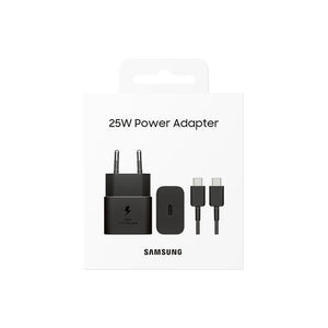 Nabíjačka Samsung 25W, čierna, USB-C + kábel 1m