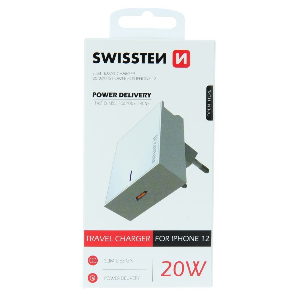 Nabíjačka SWISSTEN 20W, pre iPhone, biela