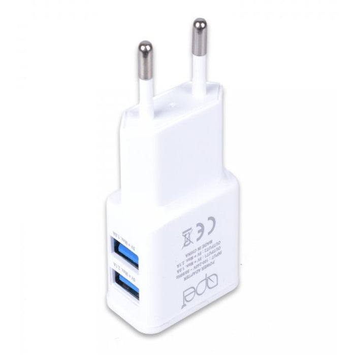 Nabíjačka Apei 2xUSB 3,1 A s rýchlonabíjaním + kábel Typ C