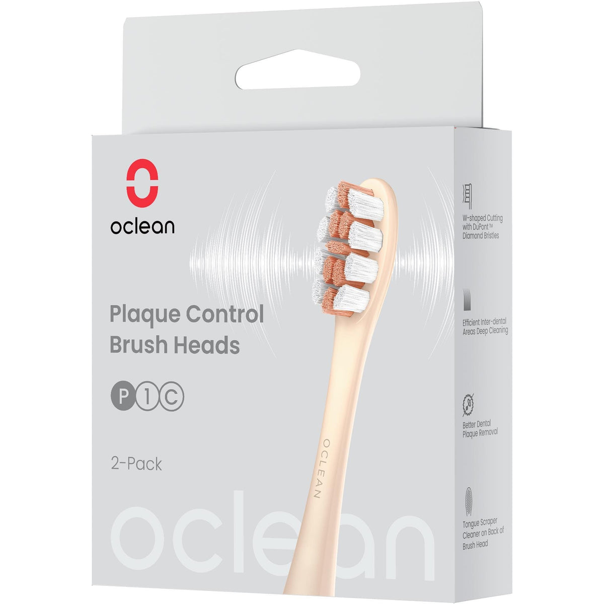 Náhradné hlavice Oclean Plaque Control M, Pro Digital, zlaté