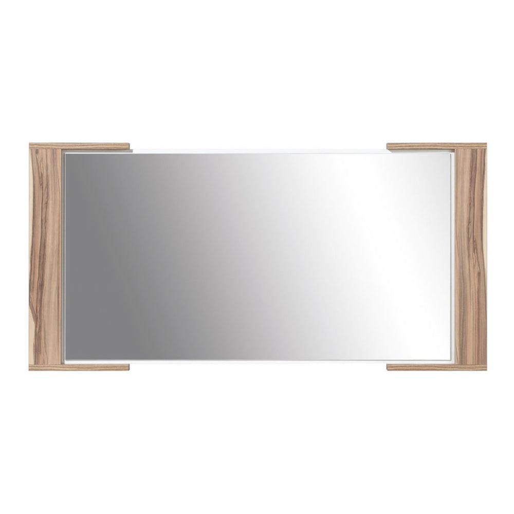 Nástenné zrkadlo Naremo (biela, orech)