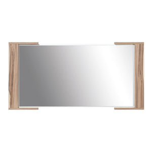 Nástenné zrkadlo Naremo (biela, orech)