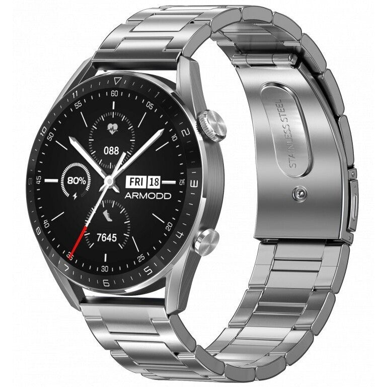 Smart hodinky Armodd Silentwatch 5 Pro, kovový rem., strieborná P